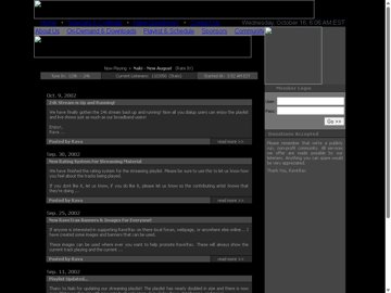 Screenshot of RaveTrax.com in 2002